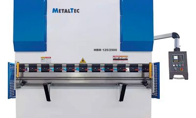 Листогибочный гидравлический пресс MetalTec HBM 125/2500 с контроллером E22 и инвертором заднего упора